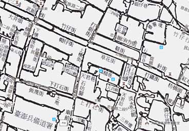 1875年 台湾府城街路図
